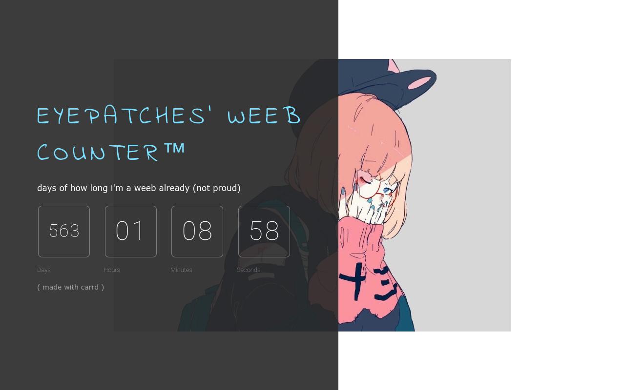 Carrd profile picture for @weeb